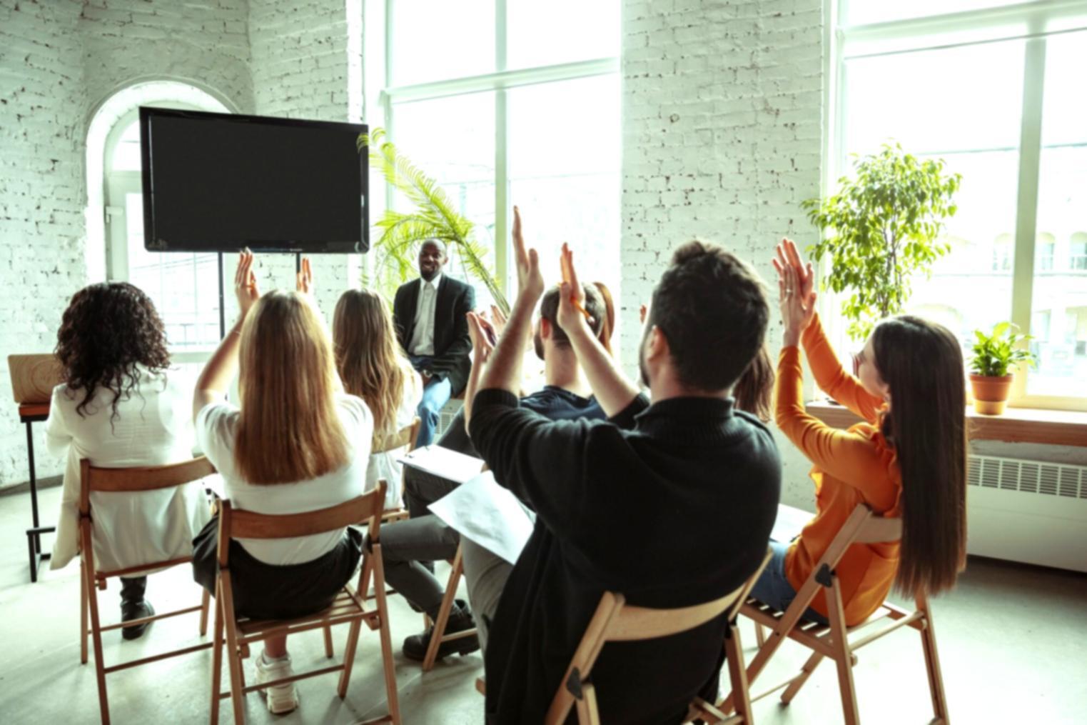 Modern office setting for investor meetings and consultations